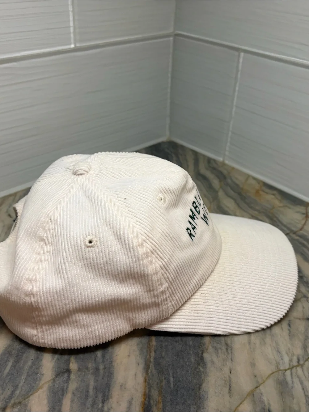 Seager Hat Cap Snap Back Womens Adjustable Light Cream Corduroy Ramblin Woman